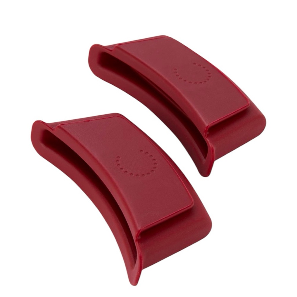 Curtis Stone Silicone Handle Covers in Red Pot Holders
